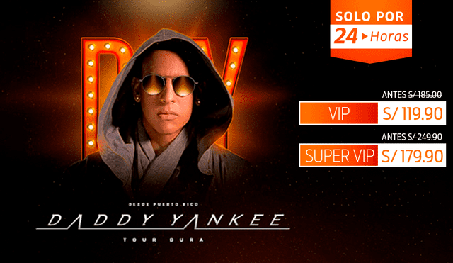 Daddy Yankee 2018: ¡Entradas para concierto desde S/ 119.90 en Cuponidad solo por hoy!