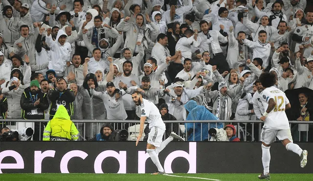 Benzema marcó el primer gol del Real Madrid vs. PSG en el Santiago Bernabéu por la UEFA Champions League. | Foto: AFP