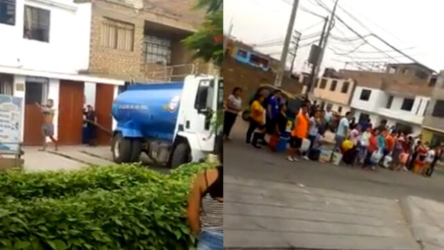 Aniego SJL: vecinos indignados por preferencia de camión cisterna para repartir agua [VIDEO]