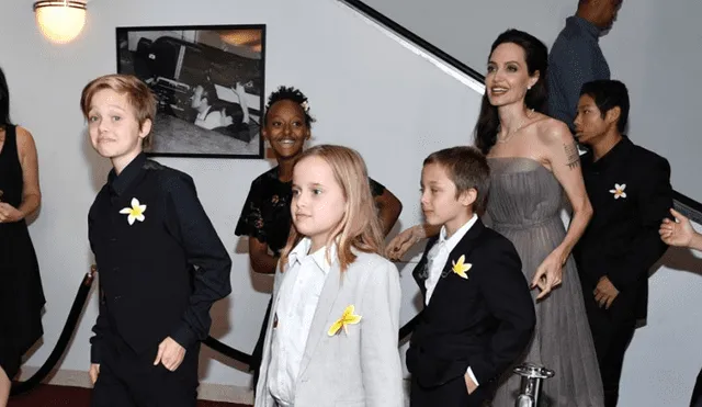 Angelina es vista en Nueva York con sus hijos después de acercamiento de Brad y Jennifer 