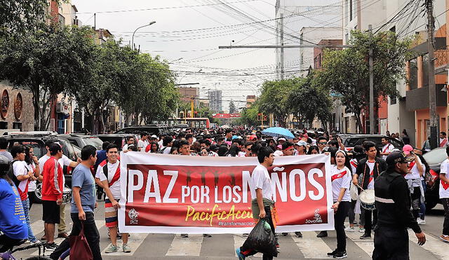 Marcha en el Día de la Pacificación. Foto: Difusión.