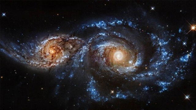 Choque de galaxias captado por la NASA.