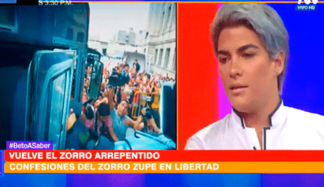 ‘Zorro’ Zupe rompe su silencio en programa de Beto Ortiz tras su liberación [VIDEO]