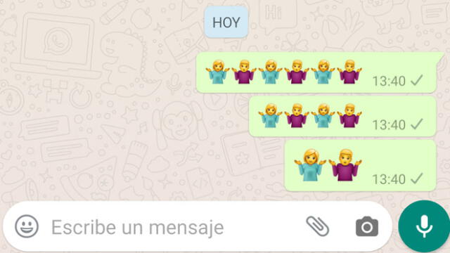 El emoji de WhatsApp de la persona encogiéndose los hombros normalmente se utiliza para indicar una falta de conocimiento.