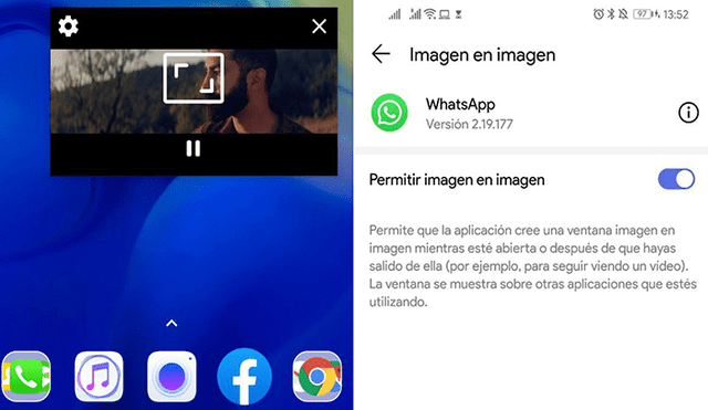 WhatsApp permtirá ver videos en ventana flotante mientras usamos otras aplicaciones.