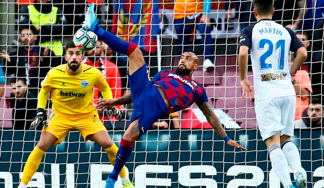 Arturo Vidal marcó gol de cabeza, pero no alcanzó para ganar el derbi al Barcelona [VIDEO]