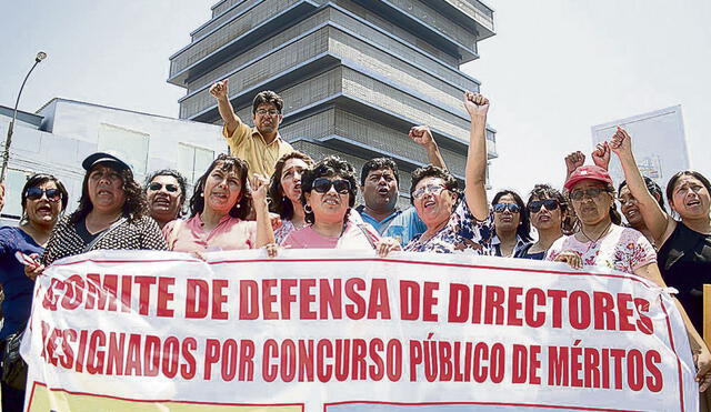 Cesados. La Ley de Reforma Magisterial obligaba a los directores a pasar por evaluaciones. Foto: difusión