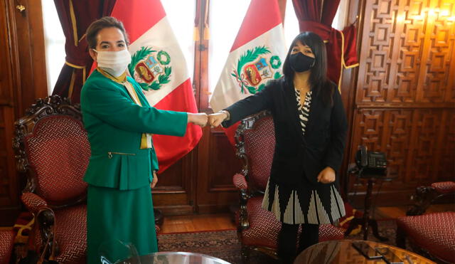 Vásquez y Barrios se reunieron en el Parlamento. Foto: Congreso