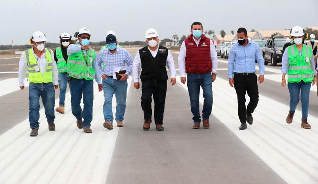 Autoridades realizaron inspección en obras de aeropuerto. Foto: MTC