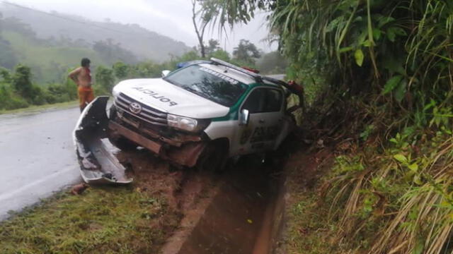 Accidente de patrullero en Moyobamba