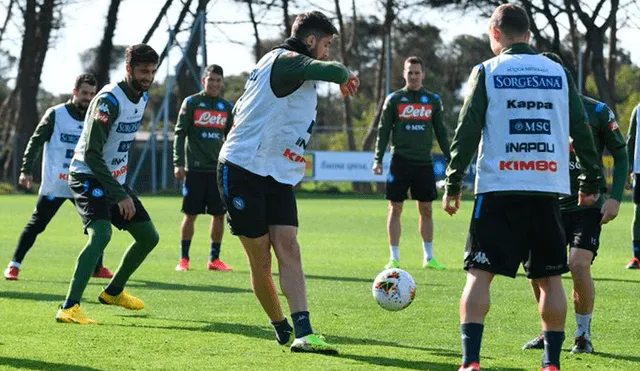 Napoli retomará a los entrenamientos el miércoles 25 de marzo.