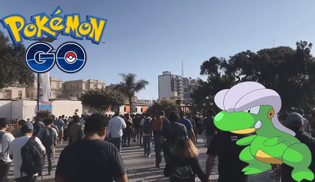 Facebook: jugadores de Pokémon GO provocan 'estampida humana' por Bagon 100% IV [VIDEO]