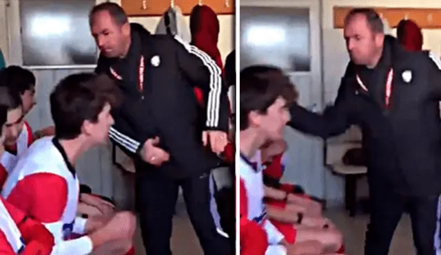 Fútbol Europa: Entrenador golpea a jugadores en Turquía. Foto Captura de video.