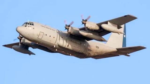 El C-130 Hércules de Chile que perdió contacto con la FACH. Foto: Difusión