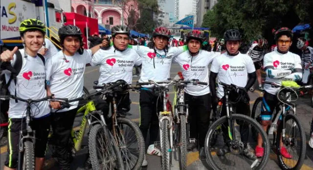Minsa: ciclistas donarán sangre en caso de un desastre natural