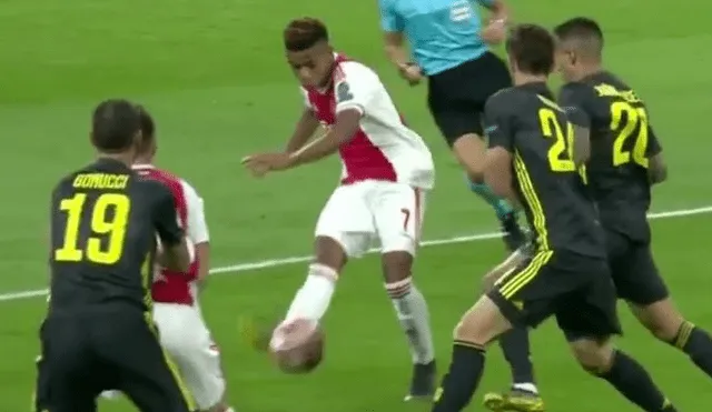 Juventus vs Ajax: David Neres la clavó al palo más lejano y puso el 1-1 [VIDEO]