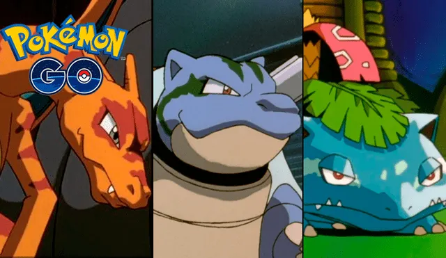 Charizard, Blastoise y Venasaur, los pokémon clon, debutan en Pokémon GO como jefes de incursión.