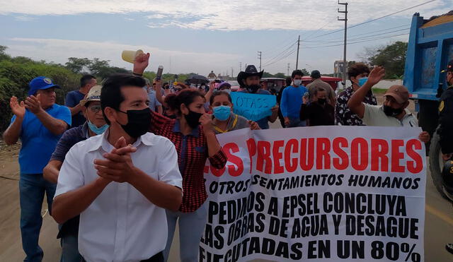 Protesta por culminación de obra de agua y desagüe en Chiclayo