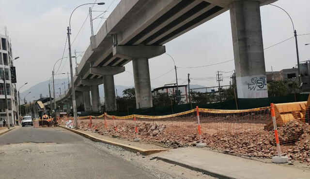 Tramo de la obra ubicado al frente del teatro municipal. Foto: difusión