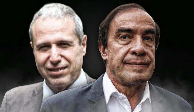 Precandidatos Luis Enrique Gálvez y Yonhy Lescano piden renuncia de Manuel Marino al partido Acción Popular. Composición: Gerson Cardoso