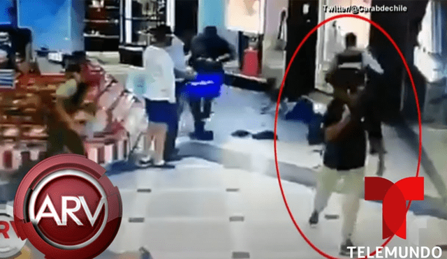 Video es viral en Facebook. El ladrón estaba a punto de escapar de la policía, pero no contó con que un joven pondría su pie para que tropiece y caiga al piso, donde sería apresado. Foto: Captura.