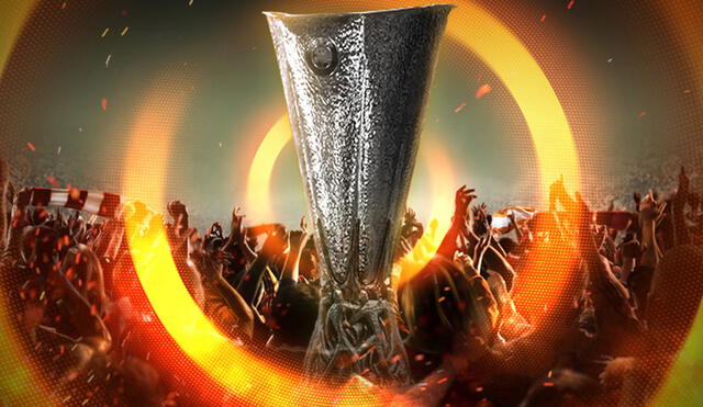 Detalles del trofeo de la Europa League. | Foto: Composición de Gerson Cardoso