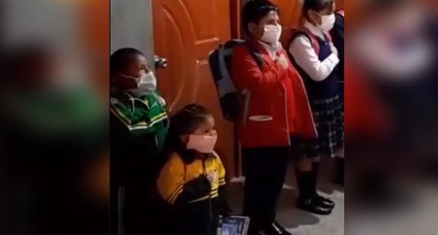 Los niños simularon que los ambientes de su casa eran los de sus colegios. Foto: Video Frase Corta.