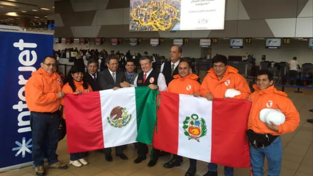 Indeci envió equipo técnico a México para apoyar en labores