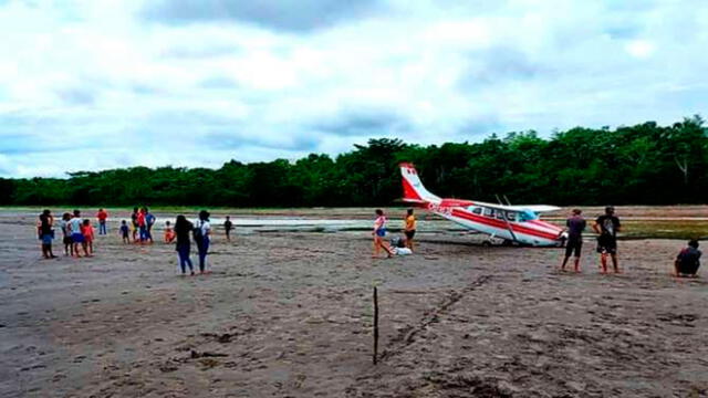 Avioneta aterrizó a orillas del río Marañón en Loreto
