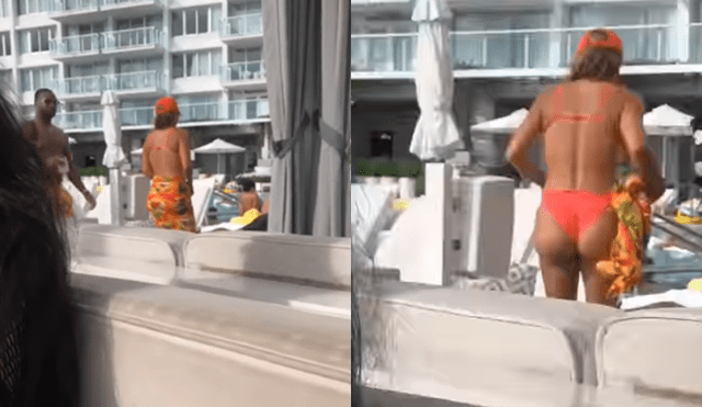 Facebook: Graba a una mujer en la piscina y un detalle de su derrier lo deja aterrado [VIDEO]