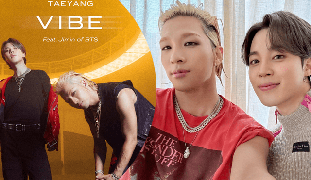 El single digital "Vibe", de Taeyang con Jimin de BTS, fue lanzado el 13 de enero. Foto: composición LR/Hybe/YG