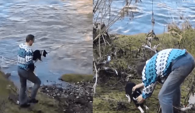 Arriesga su vida para salvar un pequeño perrito y miles aplauden su acción [VIDEO]