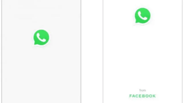 "WhatsApp from Facebook" es el mensaje que viene apareciendo en la pantalla de inicio de la aplicación.