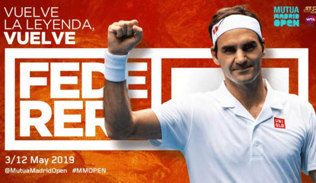 ¡Vuelve la leyenda! Roger Federer competirá en el Madrid Open