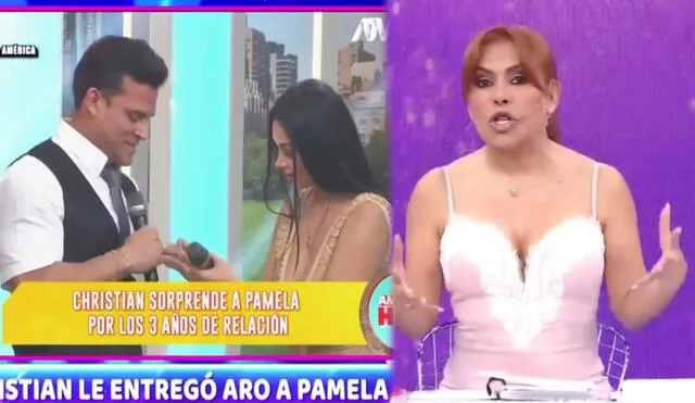 Magaly Medina se pronunció sobre la celebración de Christian Domínguez. Foto: capturas ATV