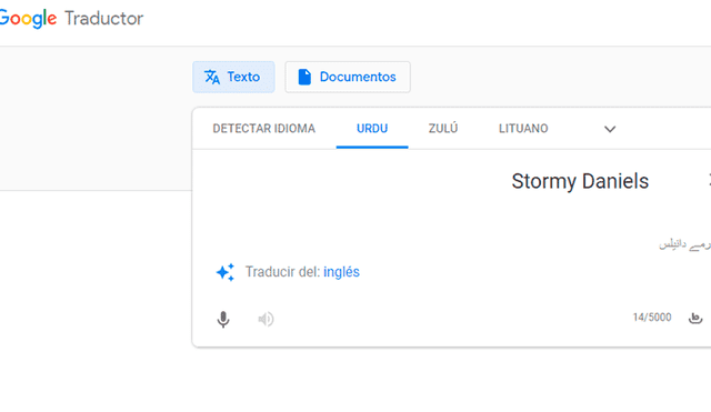 Google Translate: escribe 'Stormy Daniels' y se lleva tremenda sorpresa con el resultado [FOTOS]