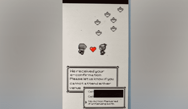 Pareja de novios envía invitaciones de boda con temática de Pokémon Rojo y Azul [FOTOS]