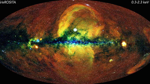Mapa del cielo en rayos X. Fuente: MPE.
