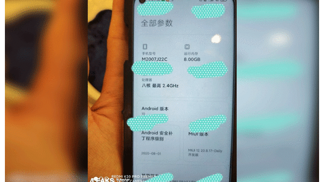 Las posibles especificaciones del Redmi Note 10, según la filtración. Foto: Weibo.
