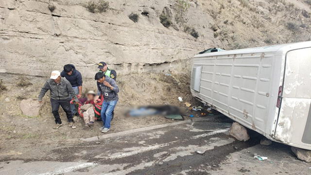 Accidente de tránsito ocurrió en el km 78 de la carretera  Arequipa - Puno.