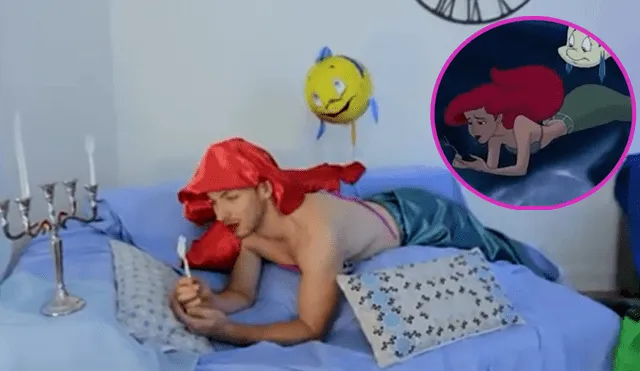 Facebook: hombre recrea épica escena de “La Sirenita” y se vuelve viral [VIDEO]