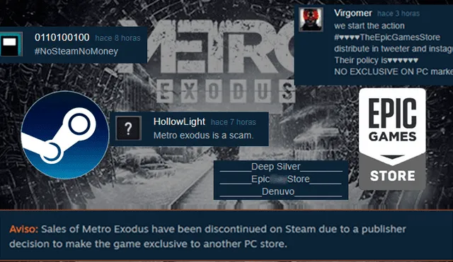Steam: usuarios rechazan decisión de Metro Exodus de volverse exclusivo de Epic Games Store