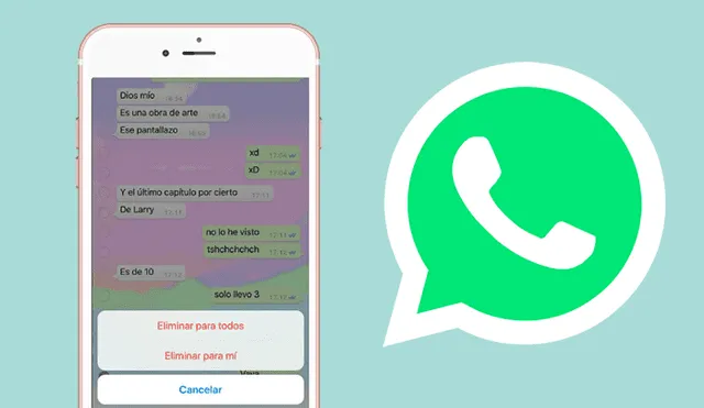 La opción "Eliminar para todos" no funciona en WhatsApp para iOS.