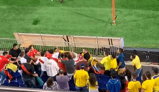 Selección peruana: pelea en el Red Bull Arena. Foto: Captura de video.