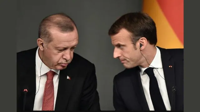 Recep Tayyip Erdogan, presidente turco, y Emmanuel Macron, mandatario francés.
