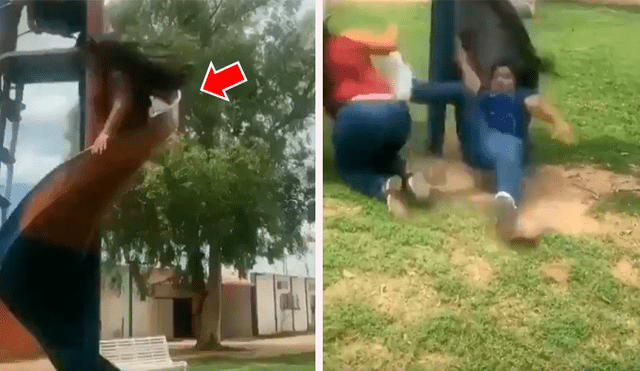 Un video viral de Facebook mostró el vergonzoso momento que vivieron tres mujeres al subirse a una resbaladilla por primera vez, sin imaginar que harían el ridículo.
