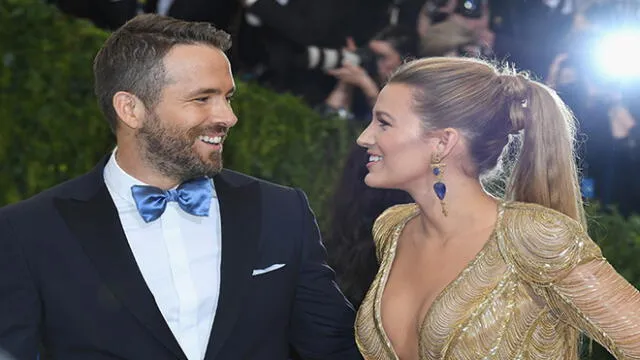 NEW YORK, NY - MAY 01:  Ryan Reynolds (L) and Blake Lively attend the "Rei Kawakubo/Comme des Garcons: Art Of The In-Between" Costume Institute Gala at Metropolitan Museum of Art on May 1, 2017 in New York City.  (Photo by Dia Dipasupil/Getty Images For Entertainment Weekly)