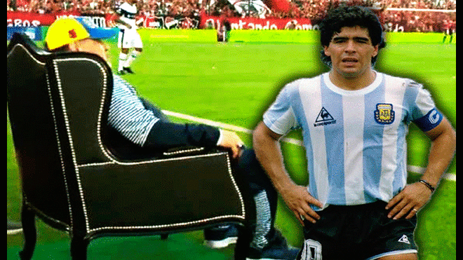 Cumpleaños 59 de Maradona: la historia del astro argentino que dirigió un partido en un ‘trono’ [VIDEO] 