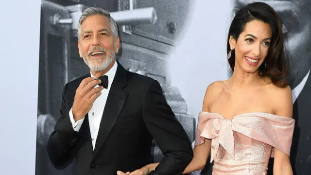 George y Amal Clooney son fotografiados junto a sus hijos en Italia