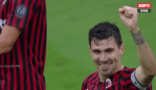 Romagnoli puso el segundo para el AC Milan. (Créditos: ESPN)